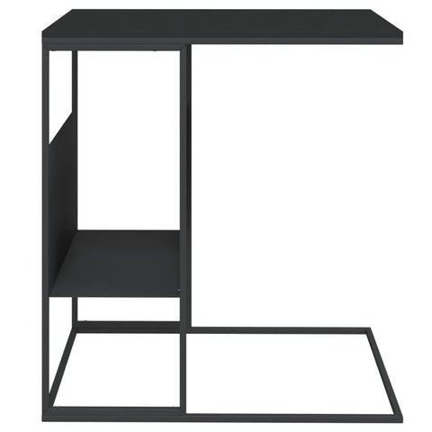 vidaXL Side Table Black 55x36x59.5 cm Engineered Wood