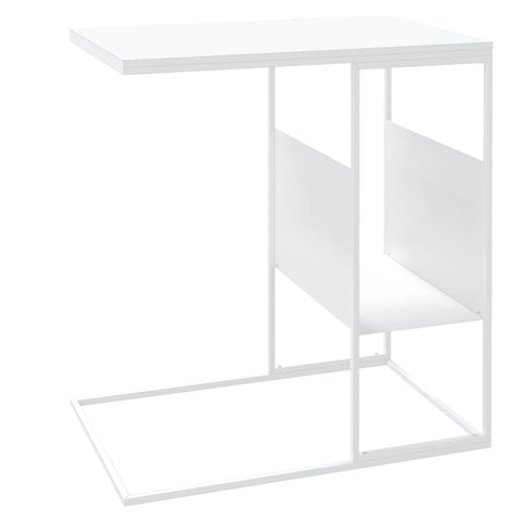 vidaXL Side Table White 55x36x59.5 cm Engineered Wood