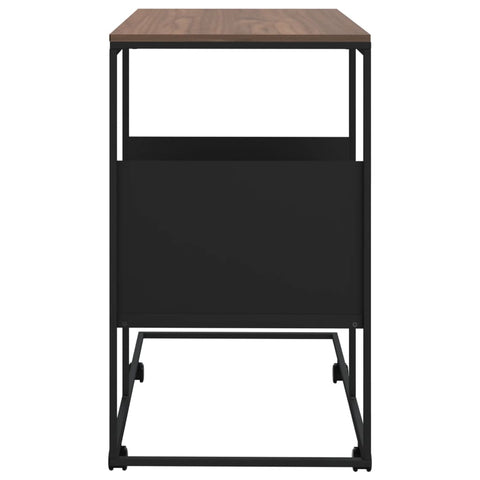 vidaXL Side Table with Wheels Black 55x36x63.5 cm Engineered Wood