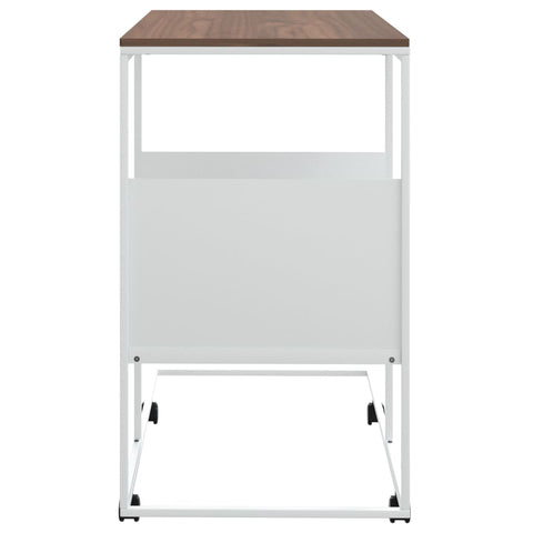 vidaXL Side Table with Wheels White 55x36x63.5 cm Engineered Wood