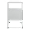 vidaXL Side Table with Wheels White 55x36x63.5 cm Engineered Wood