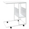 vidaXL Side Table with Wheels White 55x36x63.5 cm Engineered Wood