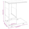 vidaXL Side Table with Wheels White 55x36x63.5 cm Engineered Wood