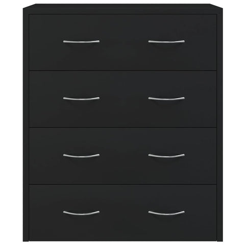 vidaXL Sideboard with 4 Drawers 60x30.5x71 cm Black