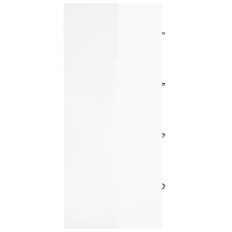 vidaXL Sideboard with 4 Drawers 60x30.5x71 cm High Gloss White