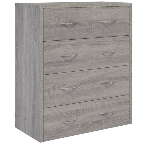 vidaXL Sideboard with 4 Drawers 60x30.5x71 cm Grey Sonoma