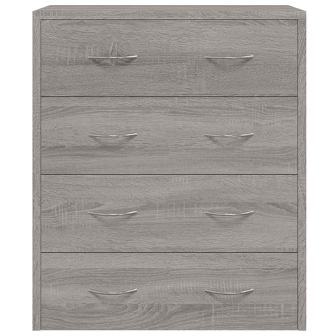 vidaXL Sideboard with 4 Drawers 60x30.5x71 cm Grey Sonoma