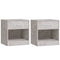 vidaXL Bedside Cabinets 2 pcs with Drawer Concrete Grey