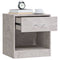 vidaXL Bedside Cabinets 2 pcs with Drawer Concrete Grey