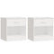 vidaXL Bedside Cabinets 2 pcs with Drawer High Gloss White