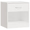 vidaXL Bedside Cabinets 2 pcs with Drawer High Gloss White