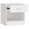 vidaXL Bedside Cabinets 2 pcs with Drawer High Gloss White