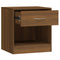 vidaXL Bedside Cabinets 2 pcs with Drawer Brown Oak