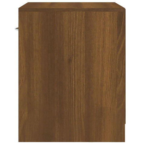 vidaXL Bedside Cabinets 2 pcs with Drawer Brown Oak