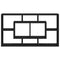 vidaXL Wall Display Shelf 8 Compartments Black