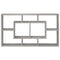 vidaXL Wall Display Shelf 8 Compartments Concrete Grey