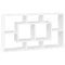 vidaXL Wall Display Shelf 8 Compartments High Gloss White
