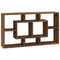 vidaXL Wall Display Shelf 8 Compartments Brown Oak