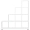 vidaXL Staircase Bookcase High Gloss White 142 cm Engineered Wood