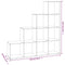 vidaXL Staircase Bookcase High Gloss White 142 cm Engineered Wood