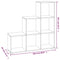 vidaXL Staircase Bookcase Concrete Grey 107 cm Engineered Wood