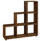 vidaXL Staircase Bookcase Smoked Oak 107 cm Engineered Wood