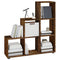 vidaXL Staircase Bookcase Smoked Oak 107 cm Engineered Wood