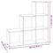 vidaXL Staircase Bookcase Smoked Oak 107 cm Engineered Wood