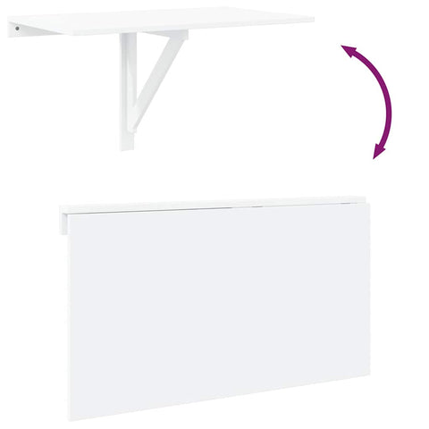 vidaXL Folding Wall Table High Gloss White 100x60x56 cm Engineered Wood