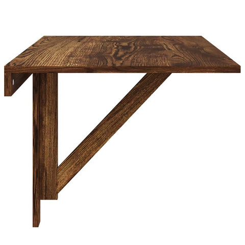 vidaXL Folding Wall Table Smoked Oak 100x60x56 cm Engineered Wood