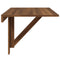 vidaXL Folding Wall Table Brown Oak 100x60x56 cm Engineered Wood
