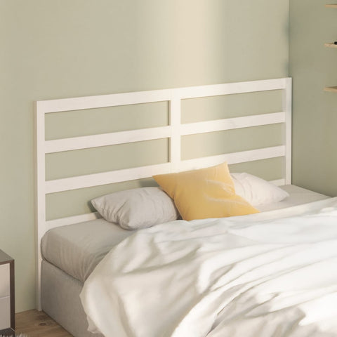 vidaXL Bed Headboard White 126x4x100 cm Solid Wood Pine