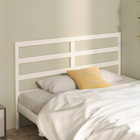 vidaXL Bed Headboard White 126x4x100 cm Solid Wood Pine