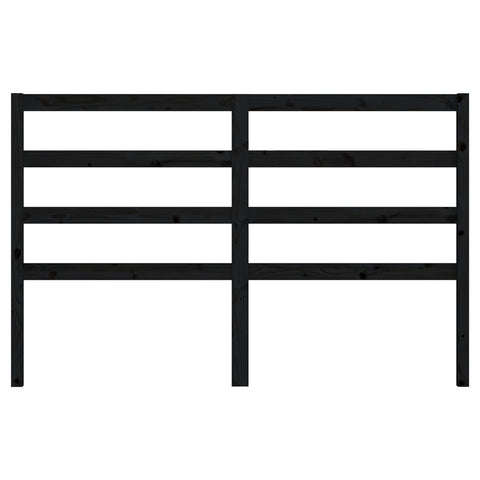 vidaXL Bed Headboard Black 126x4x100 cm Solid Wood Pine