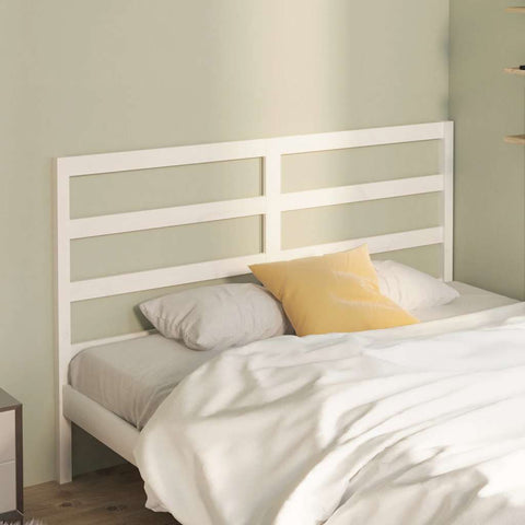 vidaXL Bed Headboard White 146x4x100 cm Solid Wood Pine