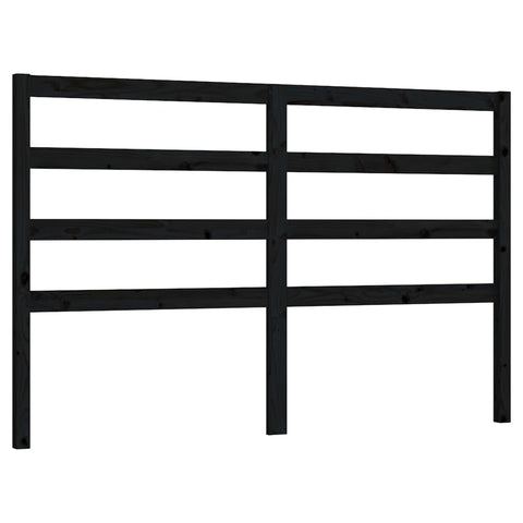 vidaXL Bed Headboard Black 146x4x100 cm Solid Wood Pine