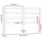vidaXL Bed Headboard Honey Brown 166x4x100 cm Solid Wood Pine