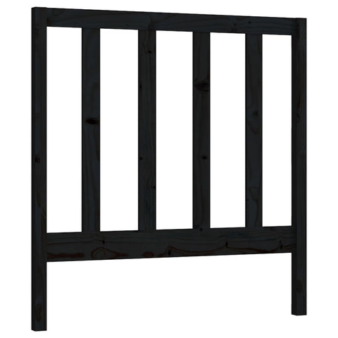vidaXL Bed Headboard Black 81x4x100 cm Solid Wood Pine