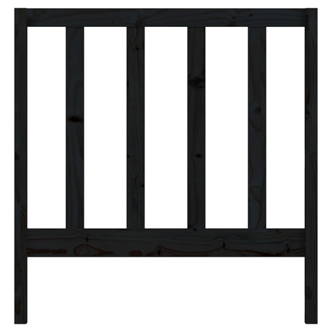 vidaXL Bed Headboard Black 81x4x100 cm Solid Wood Pine