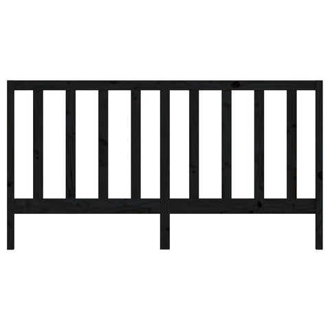 vidaXL Bed Headboard Black 186x4x100 cm Solid Wood Pine