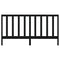 vidaXL Bed Headboard Black 186x4x100 cm Solid Wood Pine