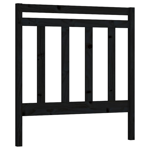 vidaXL Bed Headboard Black 81x4x100 cm Solid Wood Pine