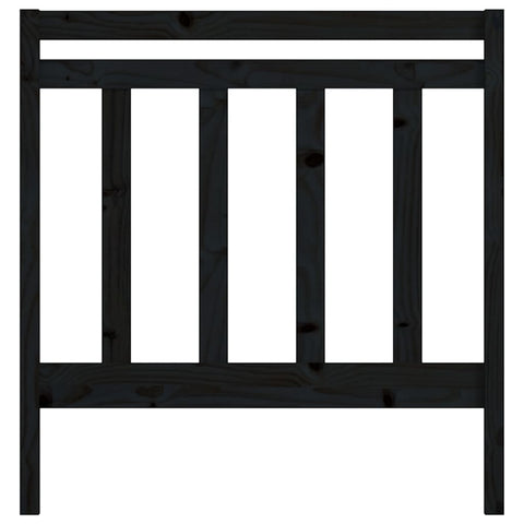 vidaXL Bed Headboard Black 81x4x100 cm Solid Wood Pine