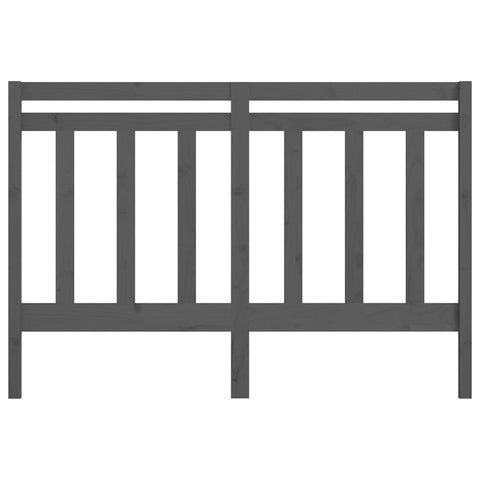 vidaXL Bed Headboard Grey 126x4x100 cm Solid Wood Pine