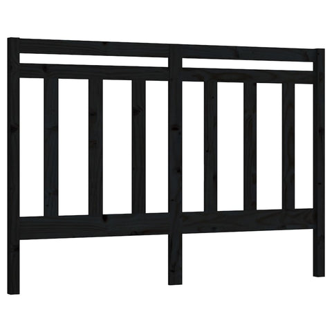 vidaXL Bed Headboard Black 146x4x100 cm Solid Wood Pine