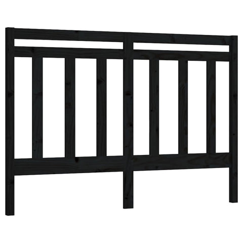 vidaXL Bed Headboard Black 156x4x100 cm Solid Wood Pine