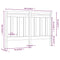 vidaXL Bed Headboard Black 166x4x100 cm Solid Wood Pine