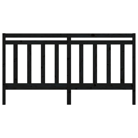 vidaXL Bed Headboard Black 186x4x100 cm Solid Wood Pine