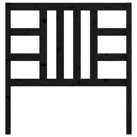 vidaXL Bed Headboard Black 106x4x100 cm Solid Wood Pine
