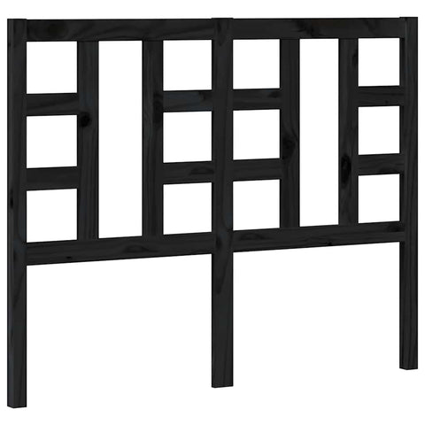 vidaXL Bed Headboard Black 126x4x100 cm Solid Wood Pine